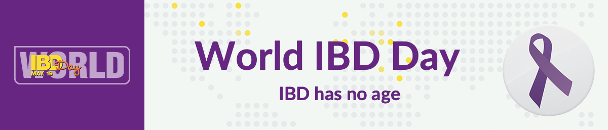 World IBD Dayバナー：World IBD Day IBD has no age